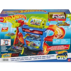 Hot Wheels City: Umývačka áut s farebnou zmenou s malým autom - Mattel