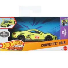 Hot Wheels: Corvette C8.R ťahací autíčko 1/43 - Mattel