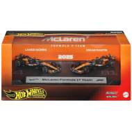Hot Wheels F1 autíčky balenie 2 ks - McLaren: Norris + Piastri - Mattel