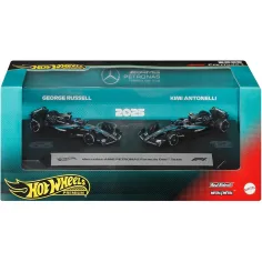 Hot Wheels F1 Malé Auto 2-balenie - Mercedes: Antonelli + Russell - Mattel