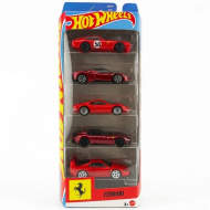 Hot Wheels Ferrari 5-dielna sada autíčok 1/64 – Mattel