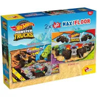 Hot Wheels Monster trucks 2 x 60-dielne maxi podlahové puzzle 50x35 cm - Lisciani