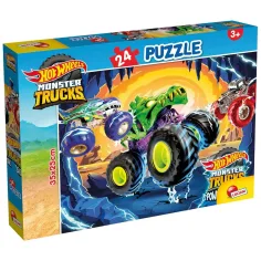 Hot Wheels Monster trucks 24ksové puzzle 35x25cm - Lisciani