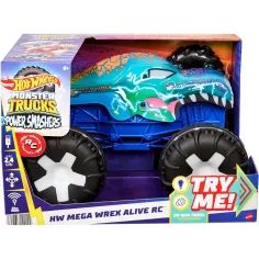Hot Wheels Monster Trucks: Diaľkovo ovládaný interaktívny Mega Wrex monster autíčko - Mattel