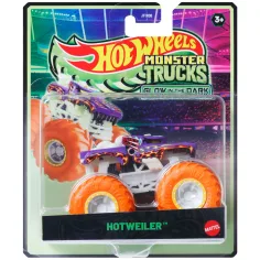 Hot Wheels Monster Trucks: Hotweiler autíčko svietiace v tme 1/64 - Mattel