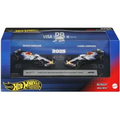 Hot Wheels Premium F1 Racing Bulls 2-dielna súprava malých áut 1/64 – Liam Lawson #30 a Isack Hadjar #6 – Mattel