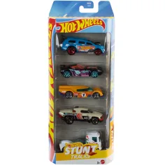 Hot Wheels: Stunt Tracks 5-dielna súprava štýlových autíčok 1/64 - Mattel