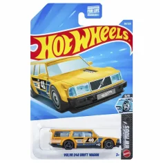 Hot Wheels: Volvo 240 Drift Wagon žlté autíčko 1/64 - Mattel