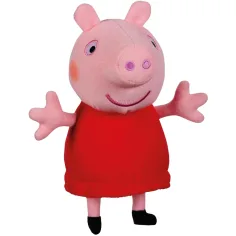Hovoriaca Peppa prasiatko plyšová postava v červenom oblečení 20cm obrázok 2