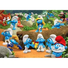 Hupikék trpaslíci lesná zábava 104ks supercolor puzzle - Clementoni obrázok 2