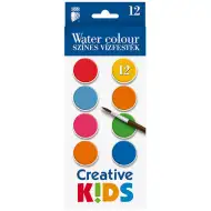 ICO: Creative Kids 12 dielny set vodových farieb 28mm
