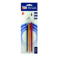 ICO: Štetce Creative Kids, okrúhle s s drevenou lakovanou rúčkou 3ks/bal