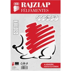 Ico: Ježko polomatný kresliaci papier A/4 v rozmere 20 listov