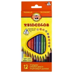 ICO: Triocolor trojhranné pastelové ceruzky Koh-I-Noor 12 ks