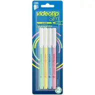 ICO: Videotip Slim Pastelový zvýrazňovač v štyroch rôznych farbách