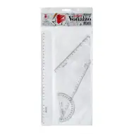 ICO: Súprava pravítok Ježko, farba číra 