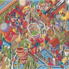 Imaginary Cities: Rím UFT 1000 dielne puzzle - Trefl obrázok 2