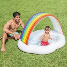 Intex: Dúhový oblak nafukovací baby bazén 142x119x84cm obrázok 2