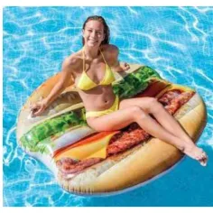 Intex: Hamburger nafukovací gumový matrac 145x142cm obrázok 2