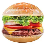 Intex: Hamburger nafukovací gumový matrac 145x142cm