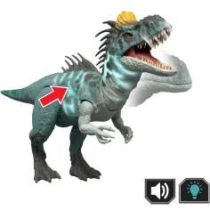 Jurassic World: Cryolophosaurus útočný dinosaurus so zvukom a svetlom – Mattel obrázok 2