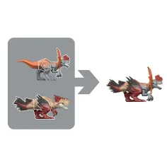 Jurassic World: Mayhem Mix-Ups DIY Mutant dinosaurus Dilophosaurus - Mattel obrázok 2