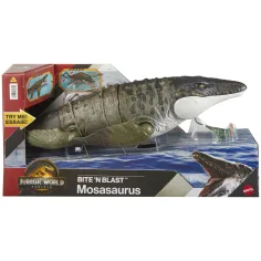 Jurassic World: Znovuzrodenie – Bite 'N Blast Mosasaurus figura - Mattel