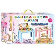 Kinetický piesok: Pracovný stôl vo dvoch farbách