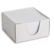 Kockový poznámkový blok 9×9×5 cm, 500 listov, biely, v krabičke