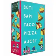 Koláč, čiapka, taco, pizza, darček spoločenská hra (maď.jaz.)