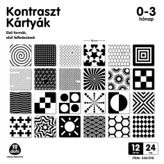 Kontrastné karty pre bábätká 0-3 mesiacov 12ks sada