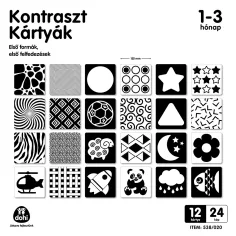 Kontrastné karty pre bábätká 1-3 mesiace 12ks sada