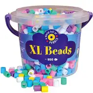 Koráliky veľkosti XL vo vedierku 950ks pastelové