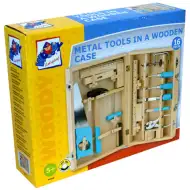 Kovové náradia v drevenej krabičke 16 ks - Woodyland