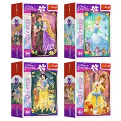 Krásne Disney Princezné 54ks mini puzzle v rôznych variantoch - Trefl