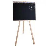 Kresliaca tabuľa s hodinkami na drevenom stojane