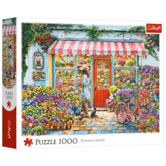 Kvetinový obchod 1000-dielny puzzle - Trefl