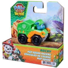 Labková patrola: Dino Movie Rocky mini pretekárske auto 6,4 cm - Spin Master