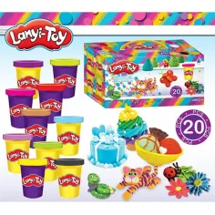 Lanyi-Toy veselý plastelínový set s nástrojmi na tvarovanie obrázok 2