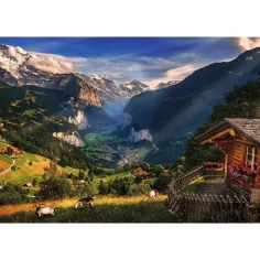 Lauterbrunnen-dolína 1000ks Premium plus kvality puzzle - Trefl obrázok 2