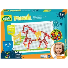 LENA: Mosaik Priehľadné bodky kreatívna sada 10mm 200ks