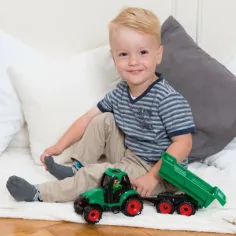 LENA: Truckies traktor s prívesom a figúrkou 36 cm obrázok 4