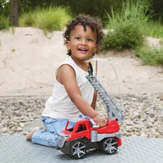 LENA: Truxx 2 červené hasičské auto s rebríkom 29cm obrázok 4
