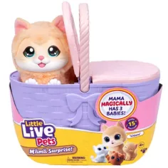 Little Live Pets: Mačka v košíku so svojimi mačiatkami