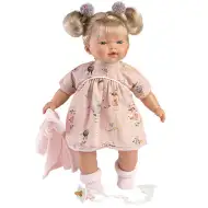 Llorens: Aitana plačúca bábika s cumlíkom, ružovým svetríkom 33cm