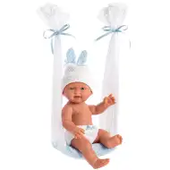 Llorens: Bebito 26 cm chlapček bábika s hojdačkou