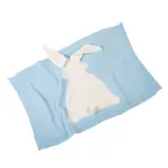 Llorens: Modrá prikrývka so zajačikovým vzorom pre bábiky
