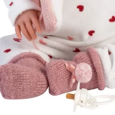 Llorens: Tina 44cm-ová plačúca bábika v ružovej veste s kapucňou obrázok 5