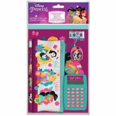 Luna: Disney Princezné písacie potreby set s kalkulačkou 6ks balenie