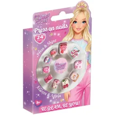 Luna: Glammy Gloss farebné, vzorované samolepiace umelé nechty set 24ks obrázok 1